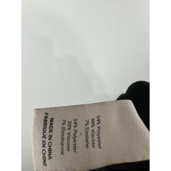 Cinq A Sept Billie Flare Split-Cuff Pants Hook Closure Sz 4 Black Slits - Picture 7 of 8